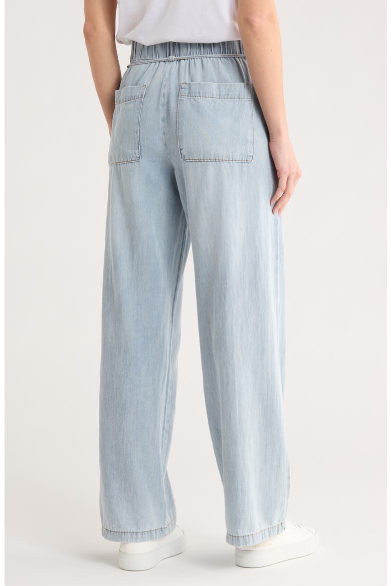 Drapey High Waist Tie Wide Leg Jeans, Alternate, color, CAMDEN