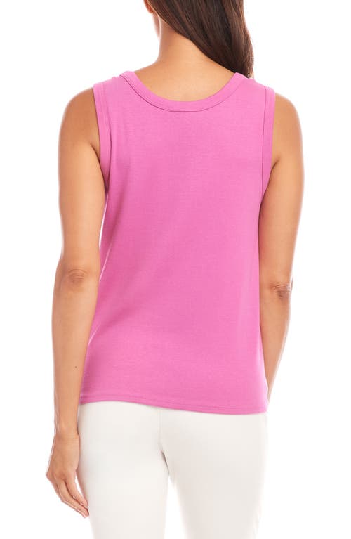 Shop Karen Kane Tie Front Tank In Tulip
