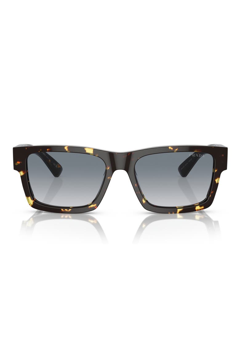 56mm Rectangular Sunglasses, Main, color, GREY FLASH