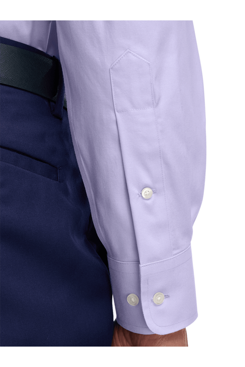 Non-iron Cotton Pinpoint Solid Button Down Collar Dress Shirt, Alternate, color, Lavender