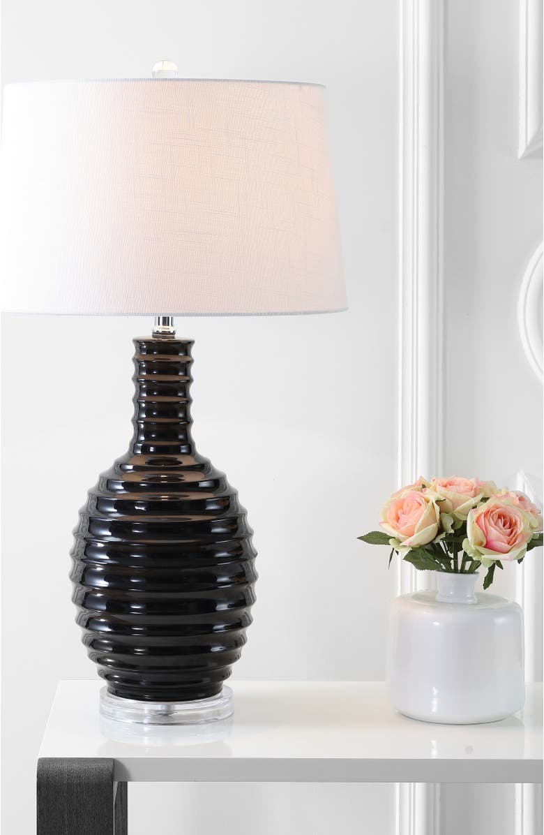 JONATHAN Y Dylan 29.5" Ceramic LED Table Lamp, Alternate, color, Black