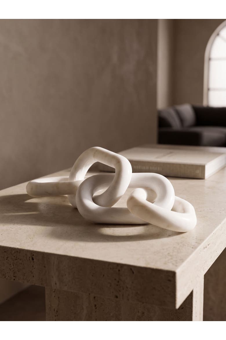 Eternity Marble Links Decorative Chain, Alternate, color, Ivory White