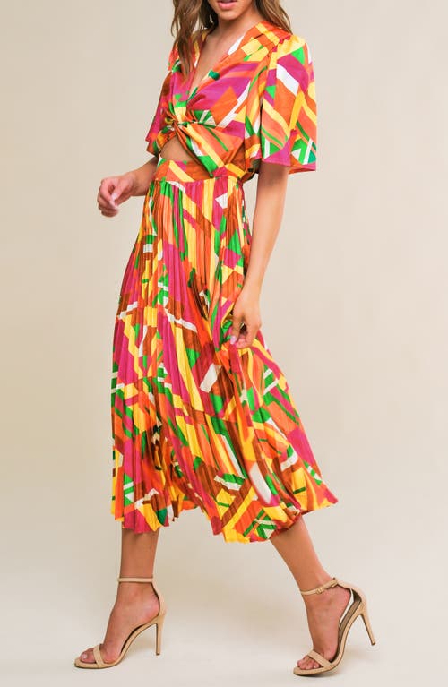 Flying Tomato Print Midi Dress In Multi