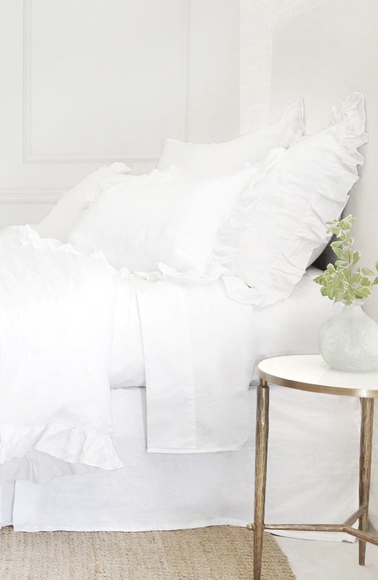 Pom Pom at Home 'Charlie' Euro Sham, Alternate, color, White