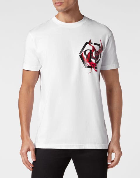 T-Shirt Round Neck Ss Flame Logos Men