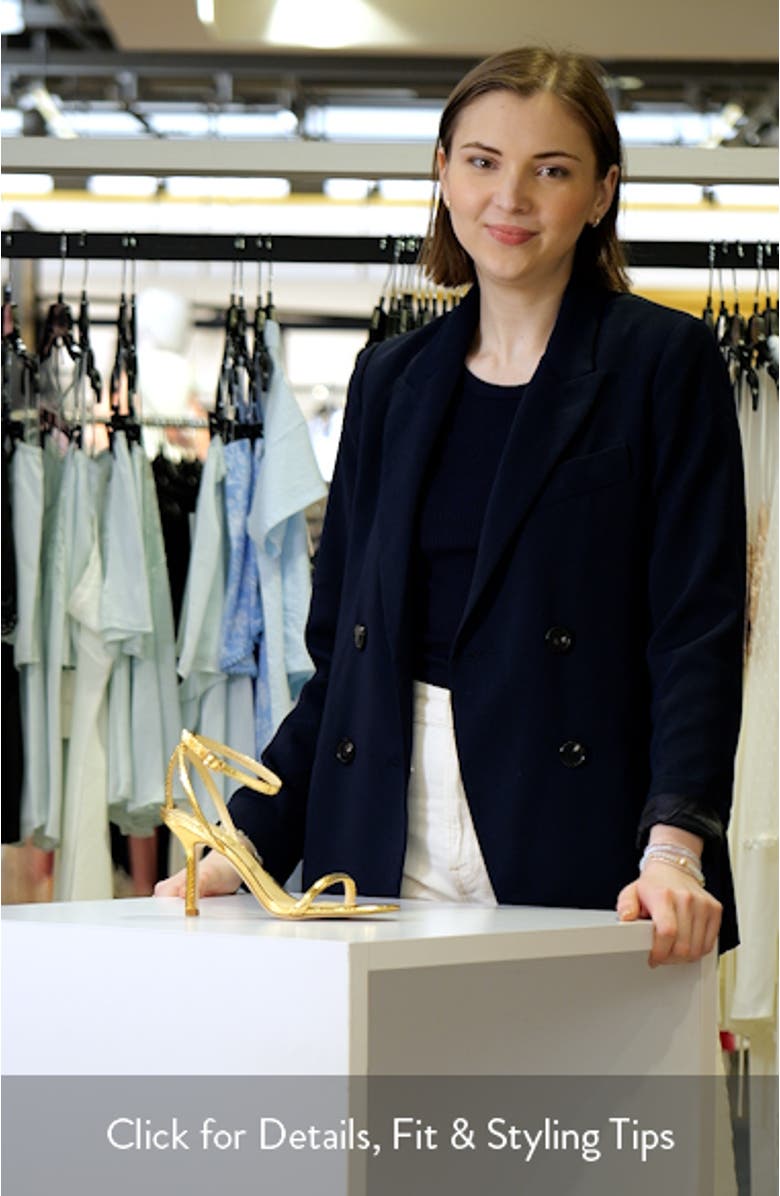 Baharia Snakeskin Ankle Strap Sandal, sales video thumbnail