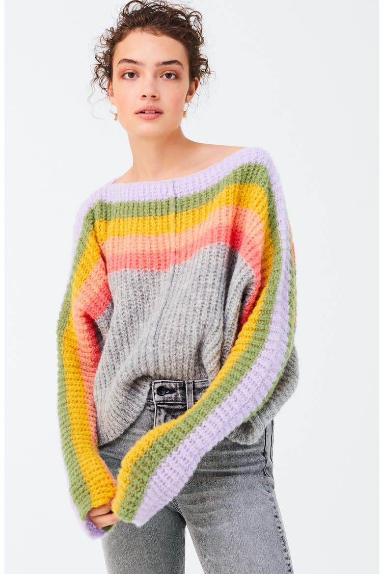 See the Rainbow Sweater, Alternate, color, GREY