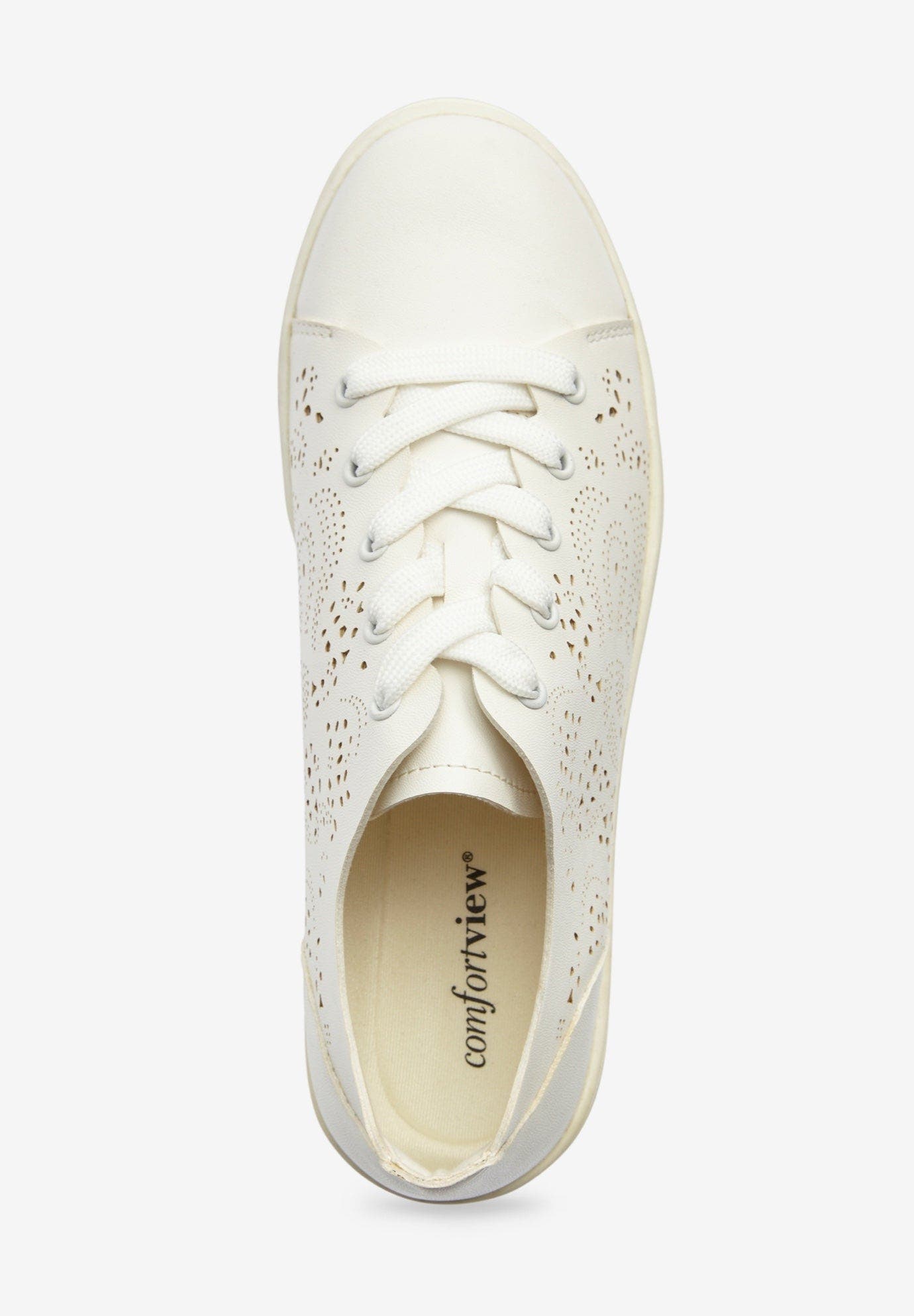 Comfortview The Leanna Sneaker, Alternate, color, White