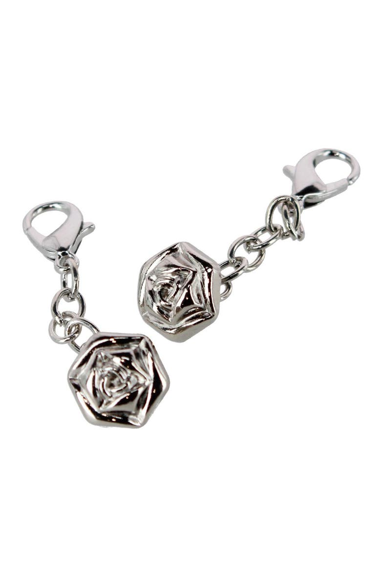 Trafalgar Lupin Rose Collar and Cuff Extenders, Main, color, Silver Rose