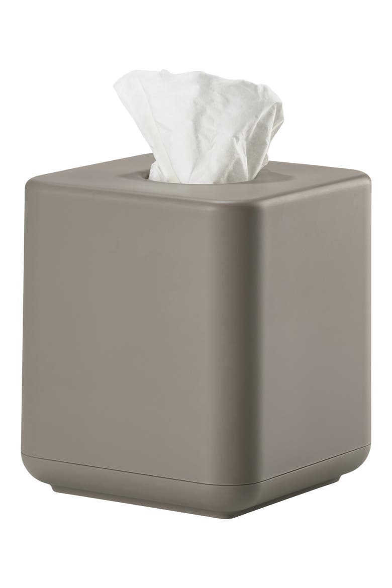 Ume Square Tissue Box, Alternate, color, TAUPE