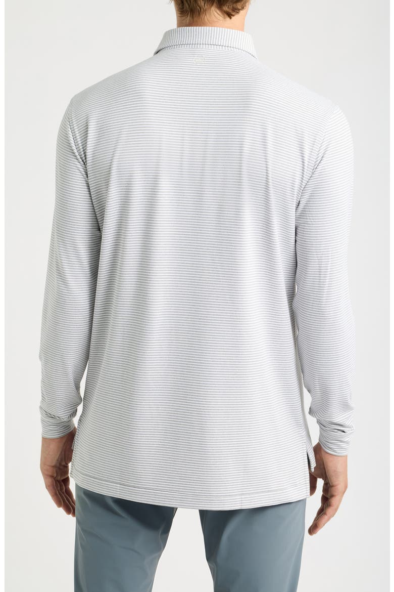 Lyons Stripe Summer Comfort Long Sleeve Performance Jersey Polo, Alternate, color, GALE GREY