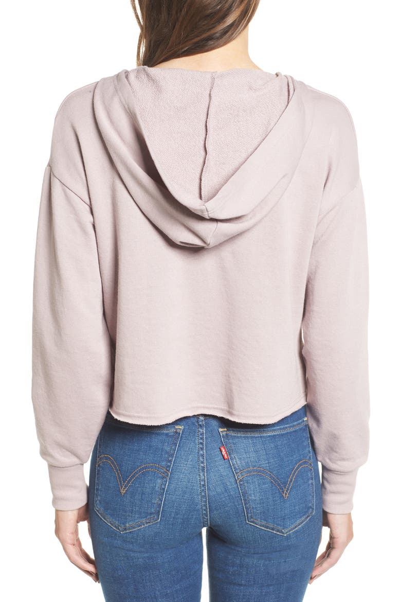 Lace-Up Hoodie, Alternate, color, LILAC