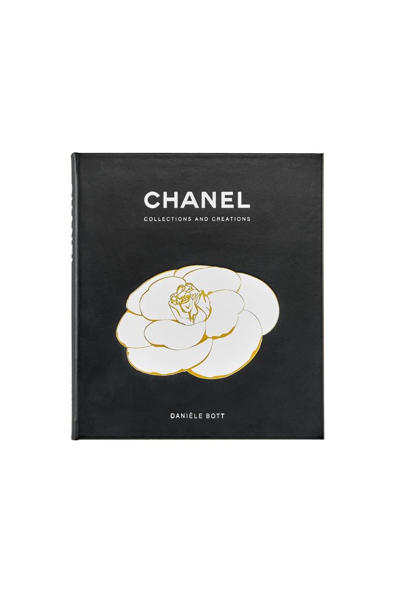 Chanel Collections and Creations Leather Coffee Table Book, Main, color, black