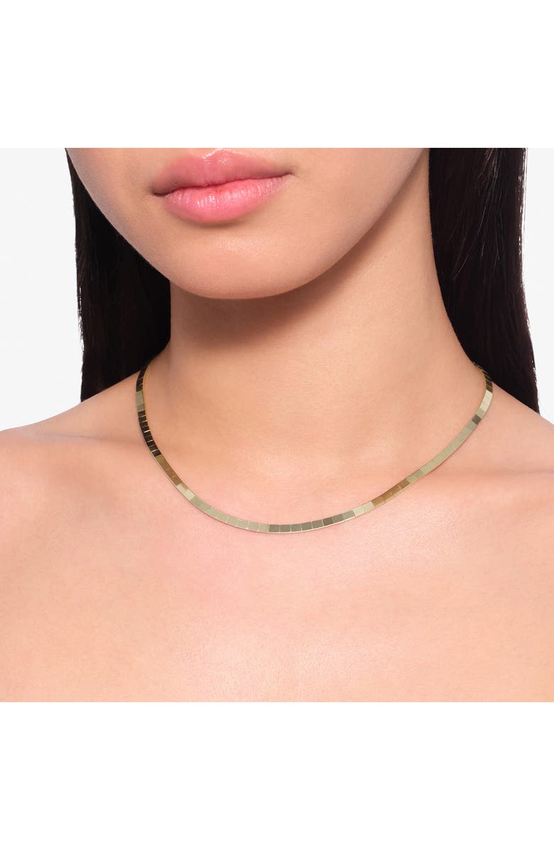 LANA 14K Gold Thin Flash Tile Necklace, Alternate, color,