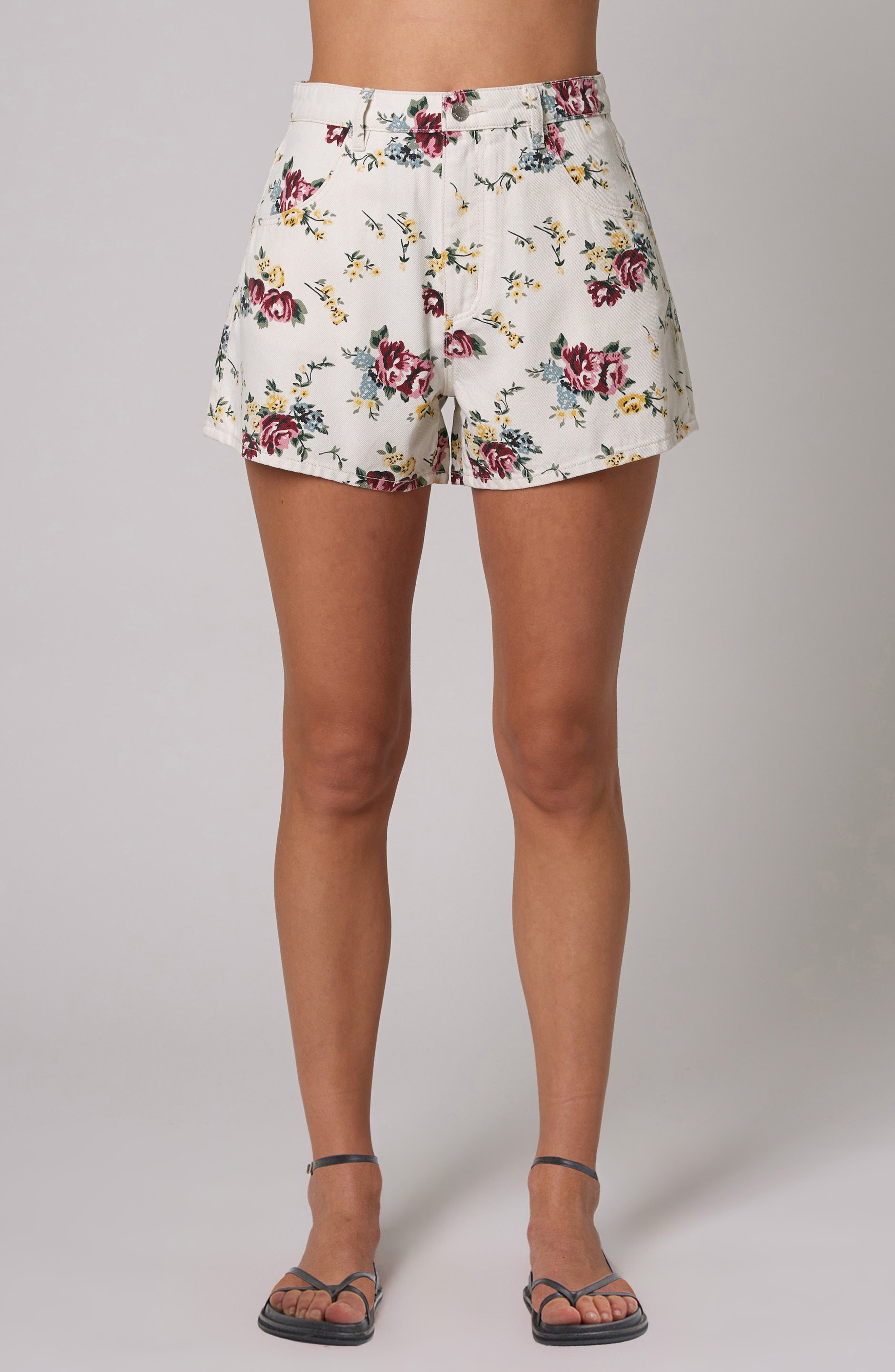 Rolla’s Mirage Floral High Waist Denim Shorts (Women) | Nordstromrack
