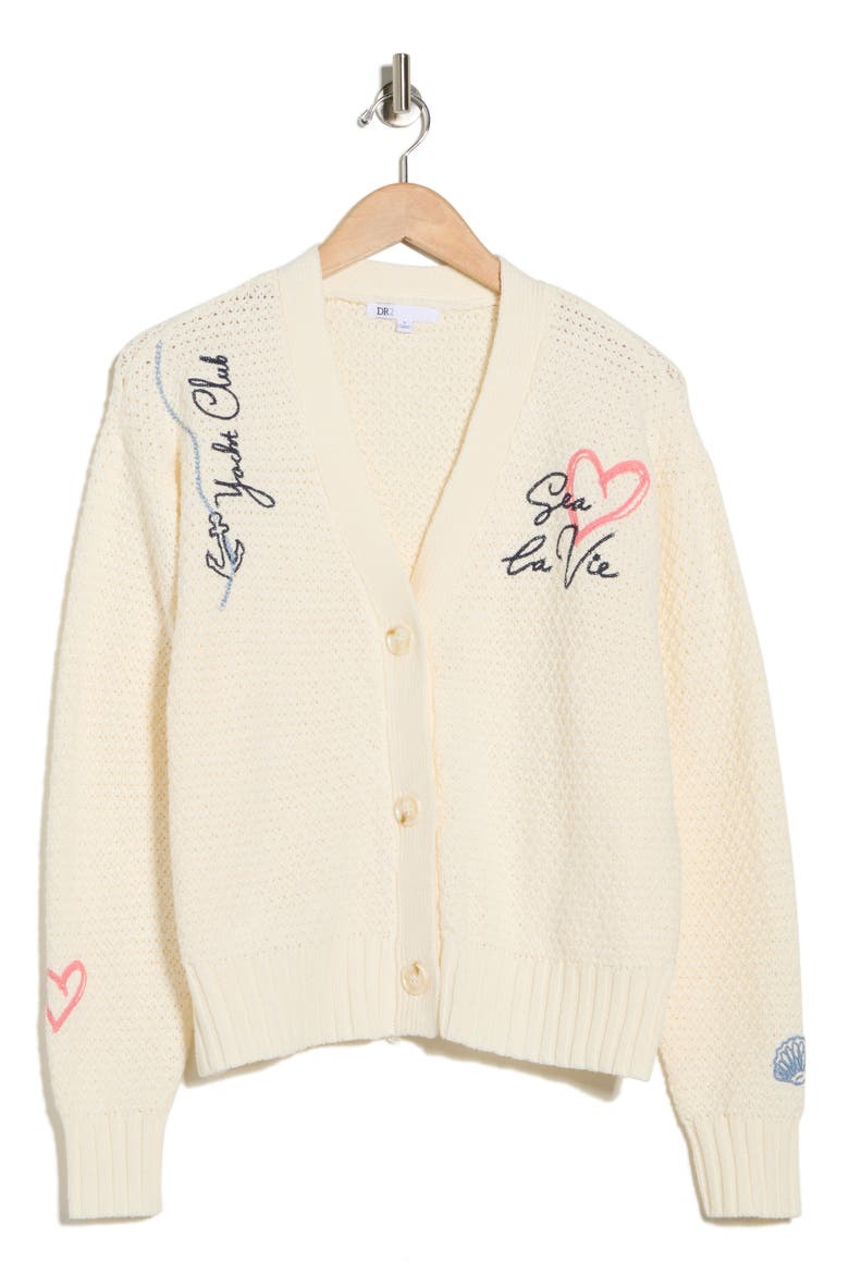 Sea La Vie Cardigan Sweater, Alternate, color, CREAM