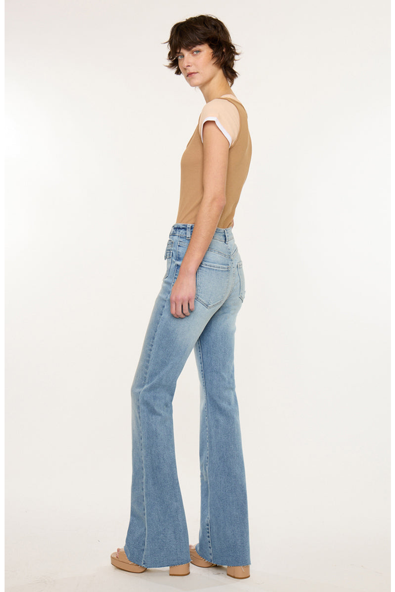 Brooke High Rise Flare Jeans, Alternate, color, Medium Light Wash