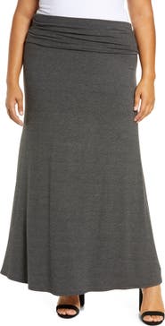 Loveappella Fold Over Maxi Skirt