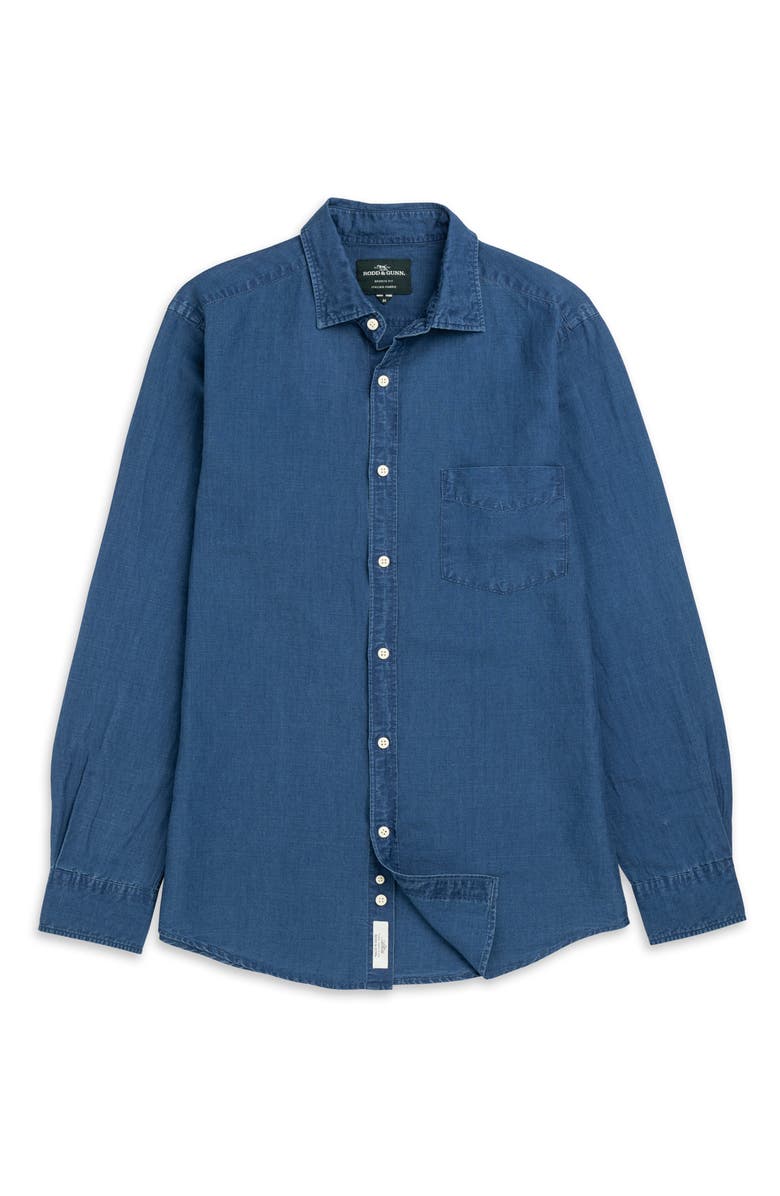 Rodd & Gunn Clifton Sports Fit Solid Linen & Cotton Button-Up Shirt, Alternate, color, 