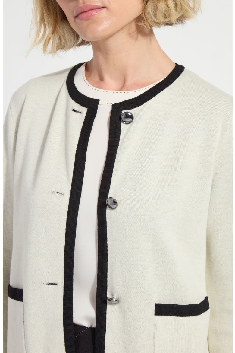 Amal Sweater Jacket, Alternate, color, CHALK