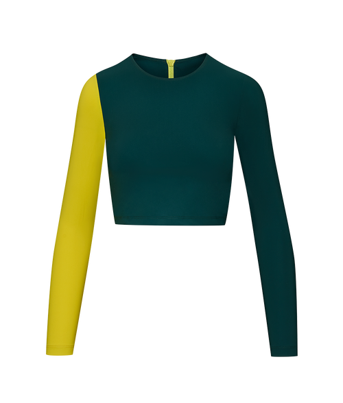 Ansea The Rash Guard In Chartreuse/forest