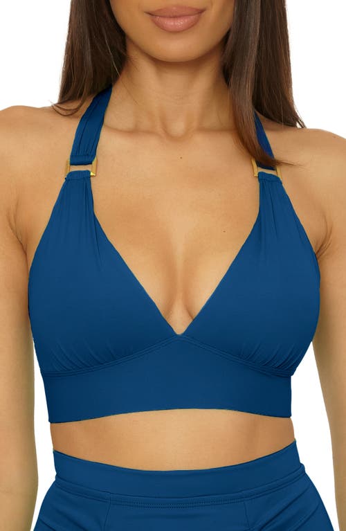 Soluna Sun Goddess Halter Bikini Top In Blue