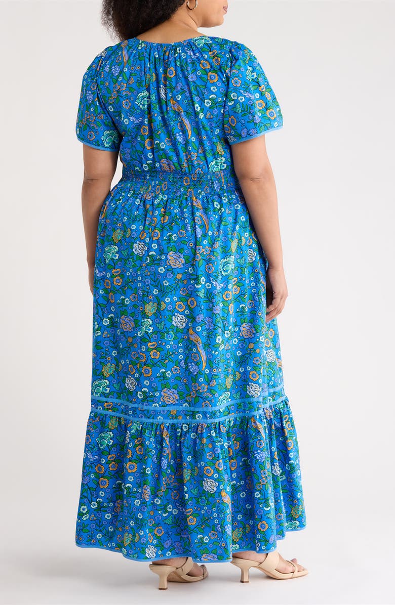 SUGARLIPS Sendra Floral Cotton Maxi Dress, Alternate, color, Blue-Greens