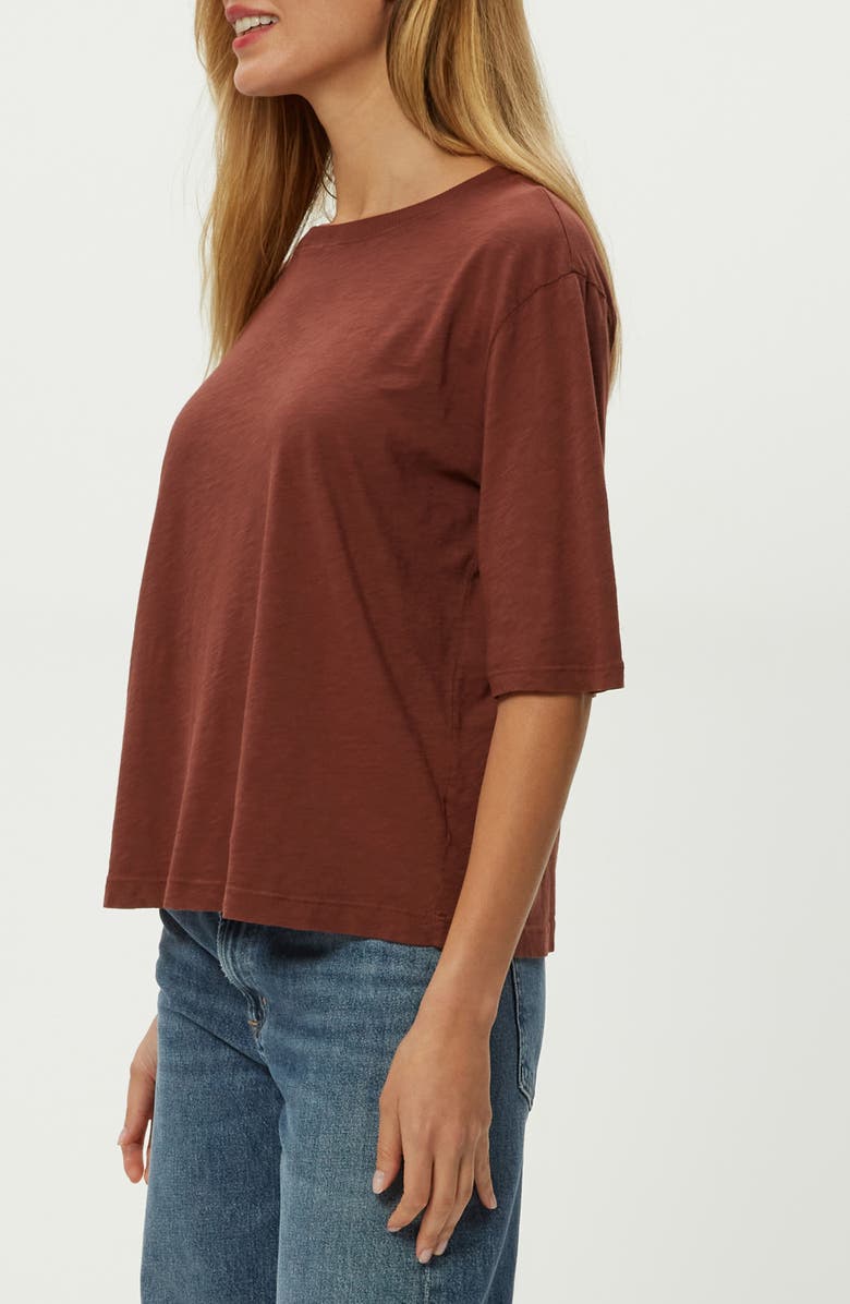 Michael Stars Reid Oversize Supima<sup>®</sup> Cotton Slub T-Shirt, Alternate, color, Espresso