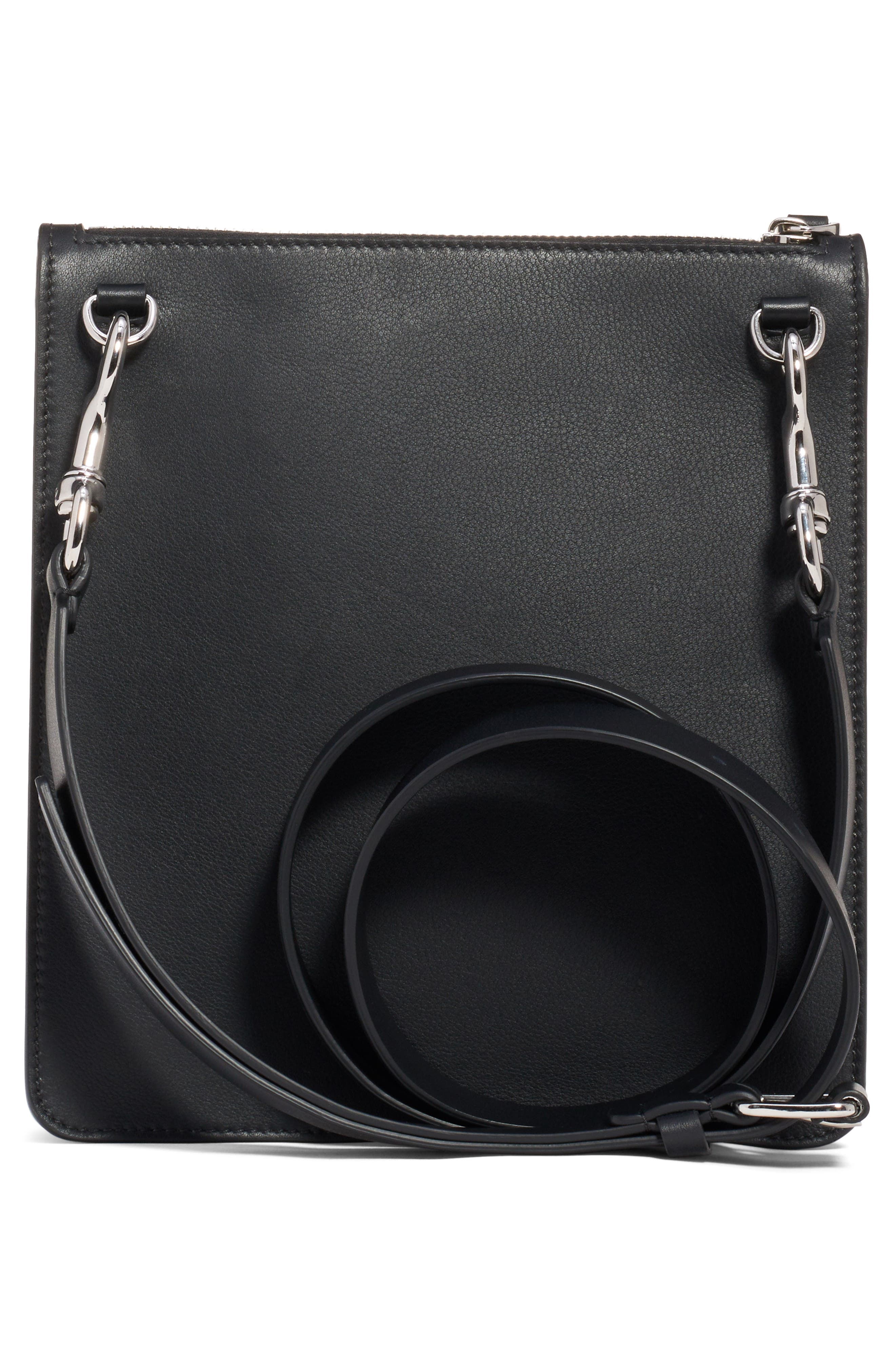 Valentino Garavani Valentino Small V-Logo Calfskin Leather Messenger Bag, Alternate, color, 