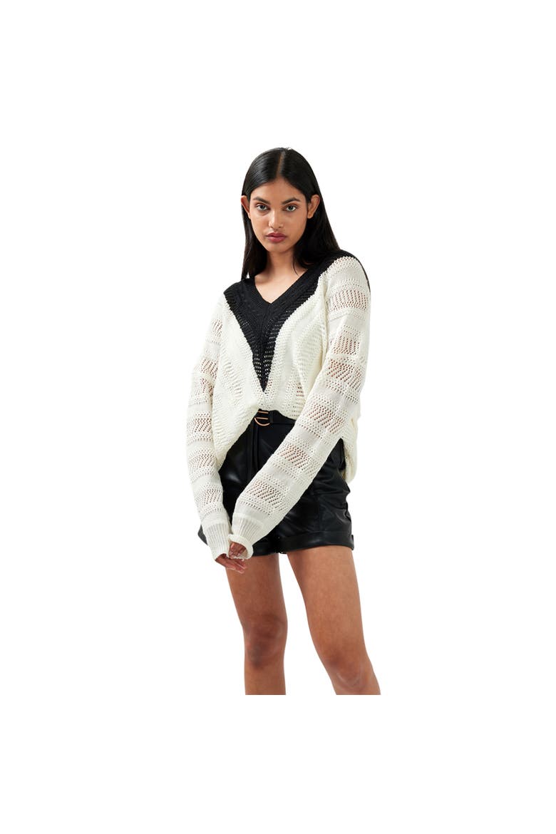 This Moment Oversized V-Neck Knit, Main, color, White