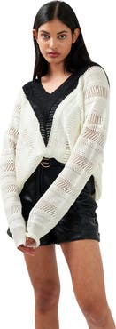 Belle & Bloom This Moment Oversized V-Neck Knit