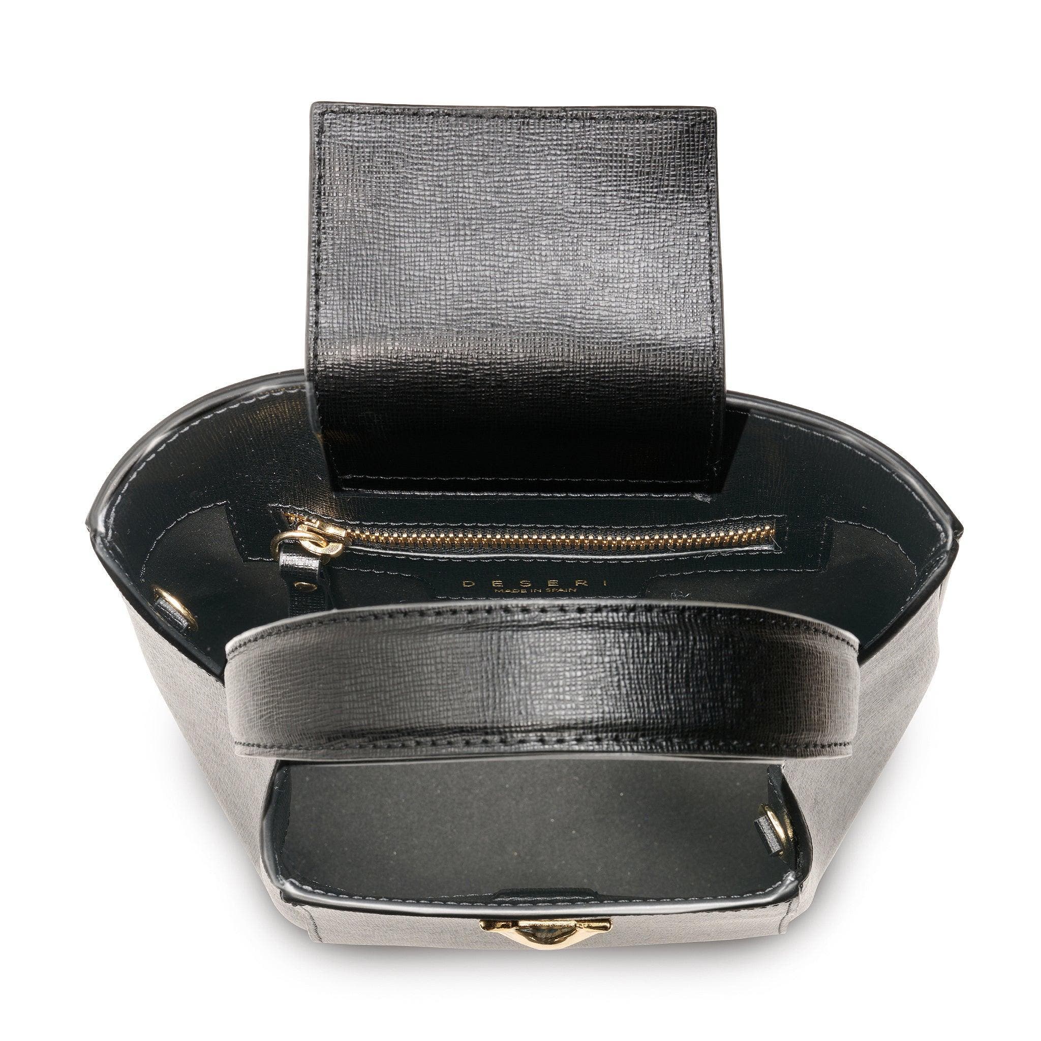DESERI Rosa Mini Handbag, Alternate, color, Black