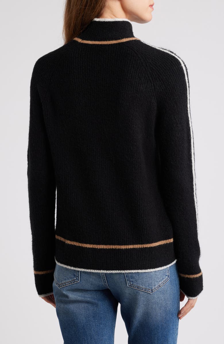 Hatley Contrast Trim Mock Neck Sweater, Alternate, color, 