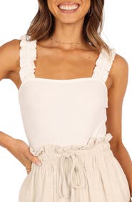 Petal & Pup Heidi Ruffle Strap Tank Bodysuit