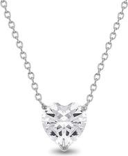 In Season Jewelry Prong CZ Birthstone Heart Necklace