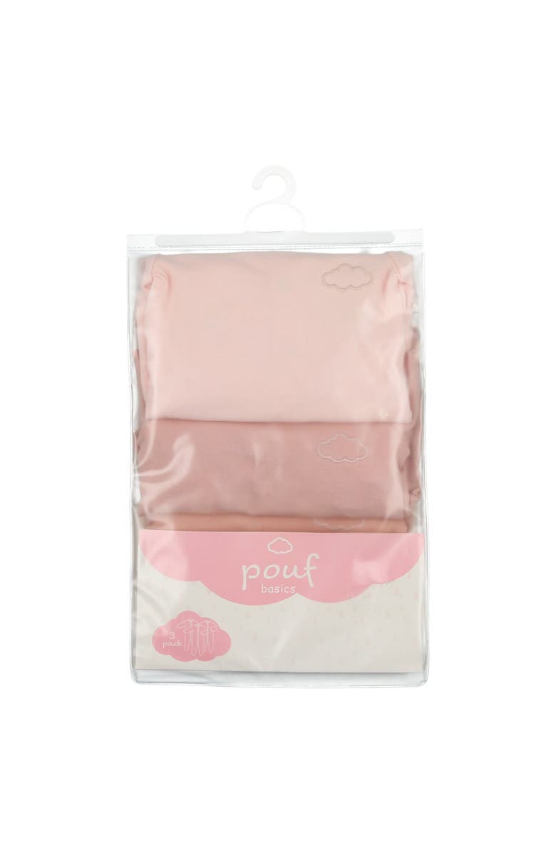 Pouf 3 Pack Footies, Alternate, color, Pink