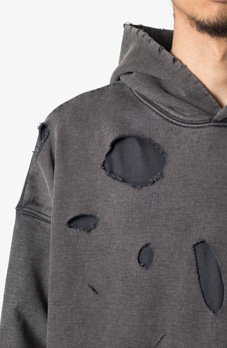 mnml Breeze Destroyed Cotton Hoodie, Alternate, color, 
