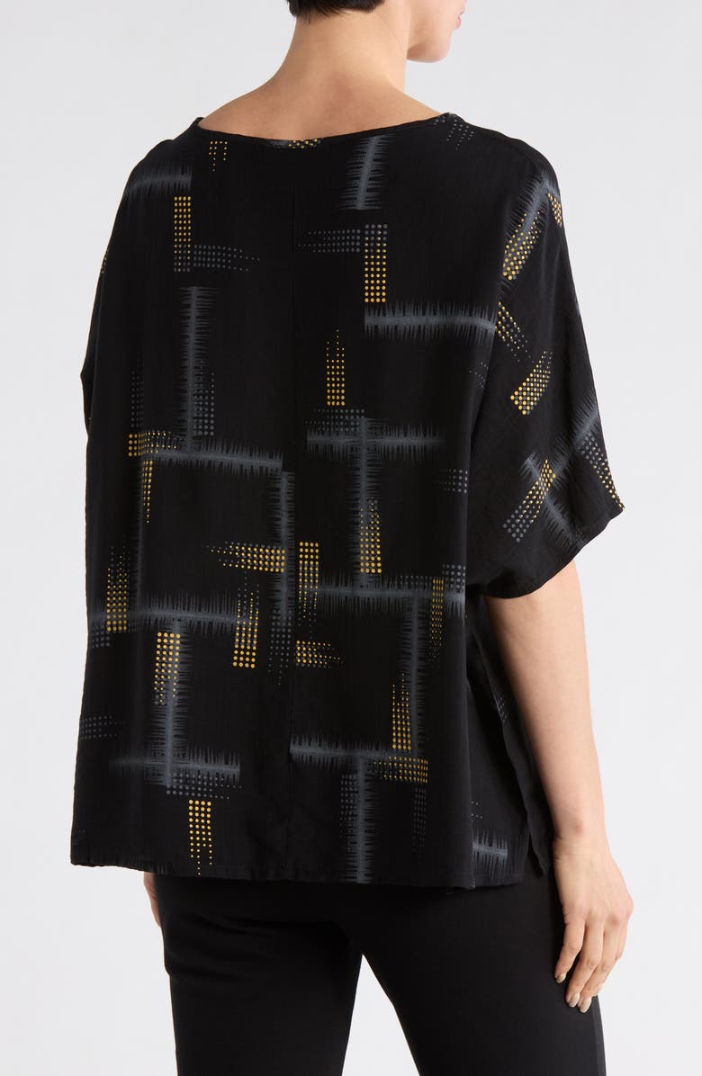 PATRIZIA LUCA Short Sleeve Boxy Top, Alternate, color, Black