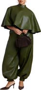 ELOQUII Belted Faux Leather Balloon Pant