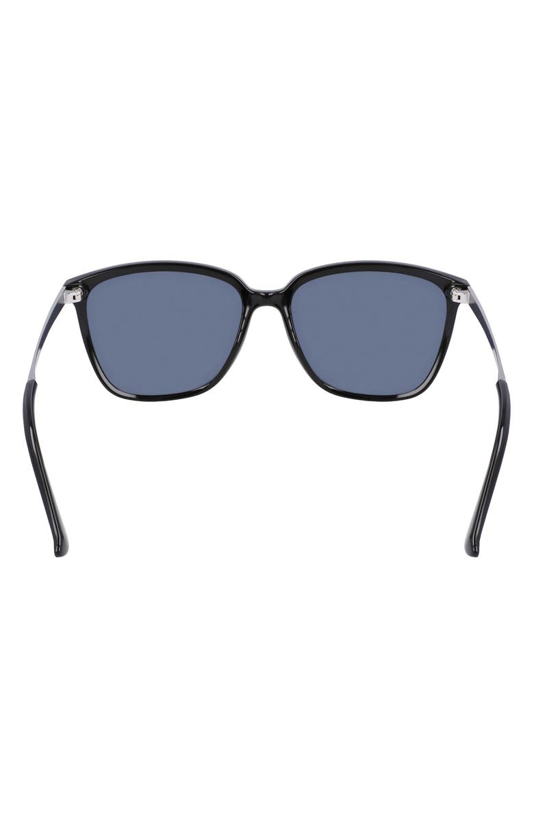 Cole Haan 57mm Polarized Square Sunglasses, Alternate, color, Black