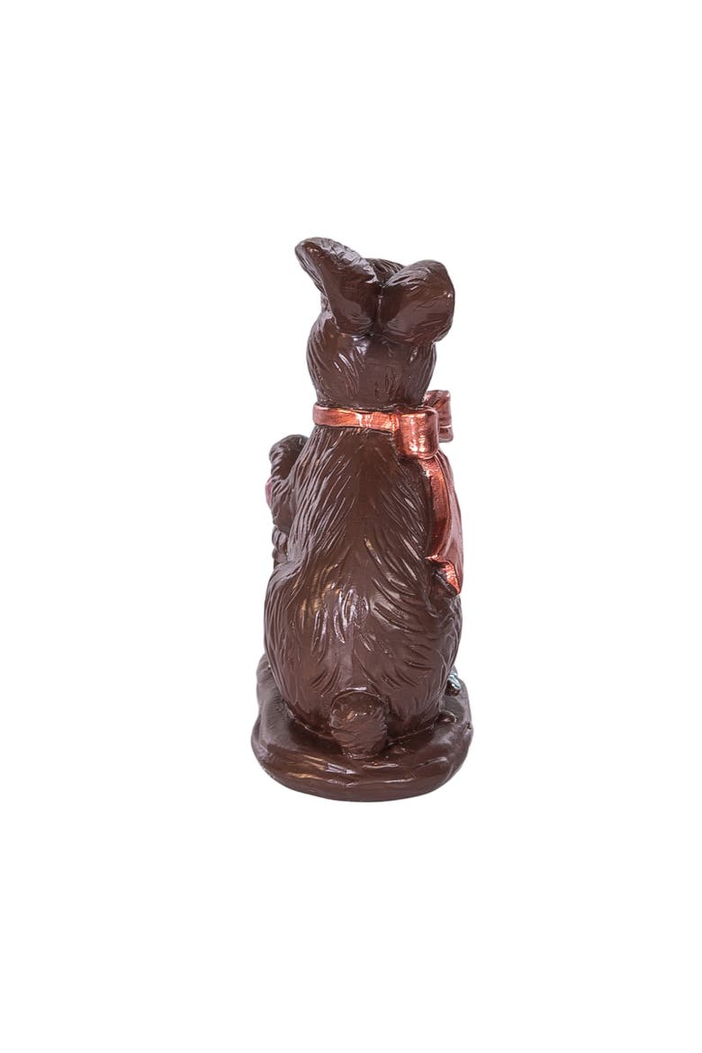 Dark Chocolate Polyresin Easter Rabbit Small Figurine 4.88", Alternate, color, Brown