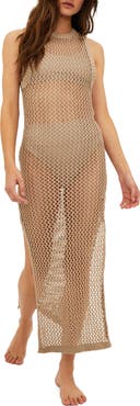 Beach Riot Holly Sheer Open Knit Cover-Up Dress