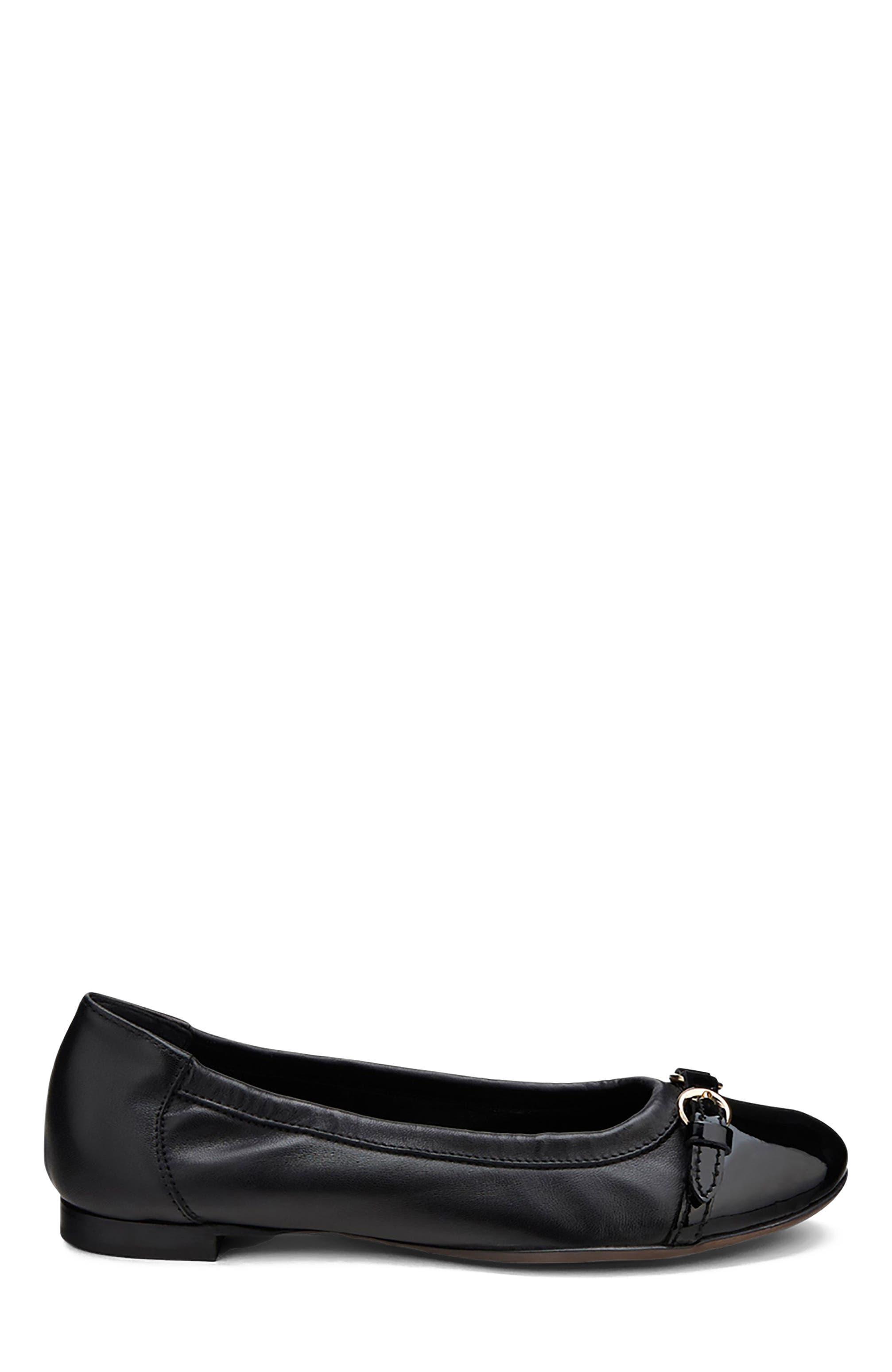 AGL Monika Cap Toe Ballet Flat, Alternate, color, Black