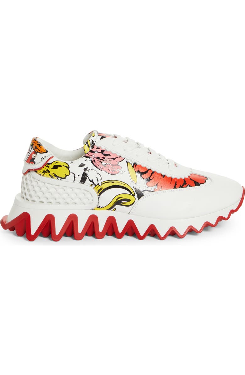 Christian Louboutin x Shun Sudo Loubishark Button Flower Sneaker, Alternate, color,