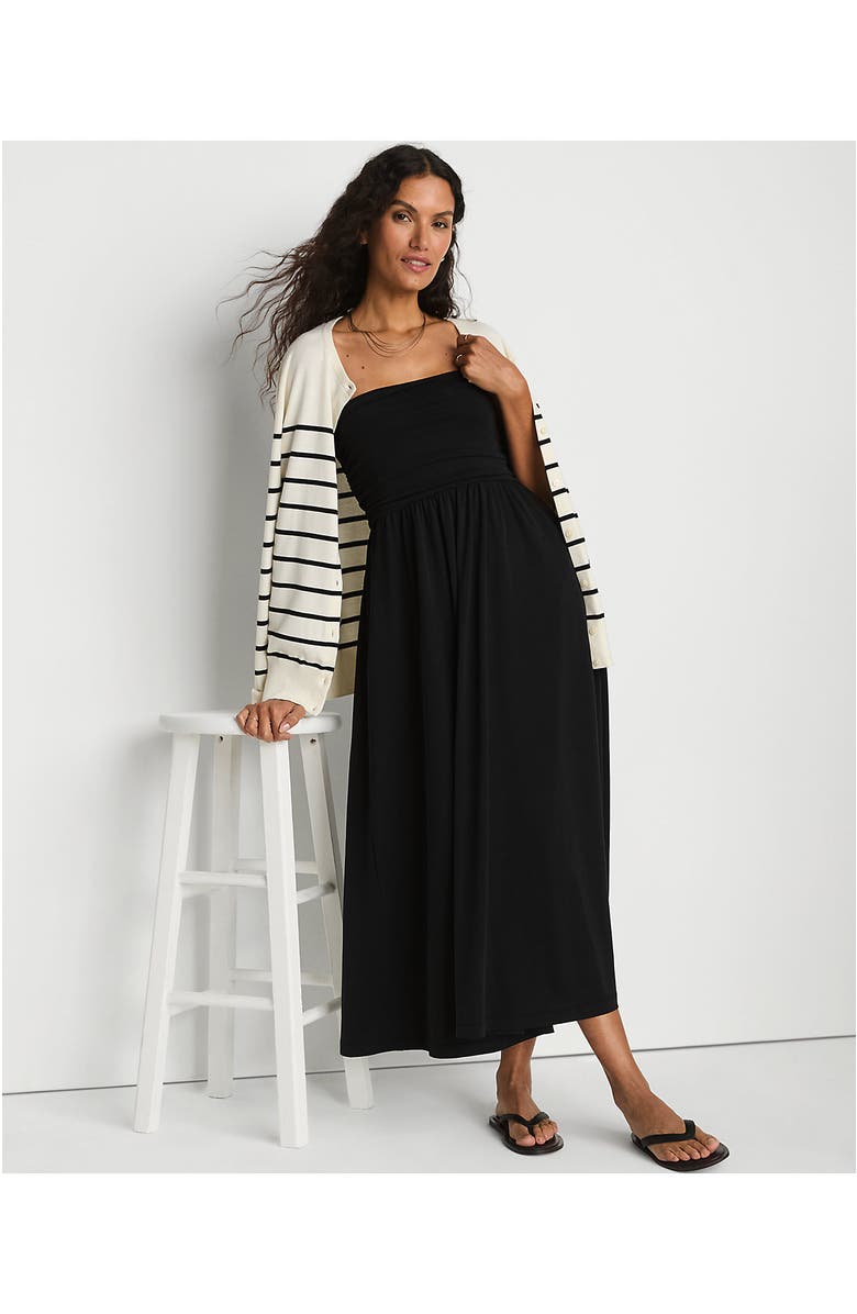 Lands' End Women's Cupro Bandeau Maxi Dress with Removable Straps, Alternate, color, 