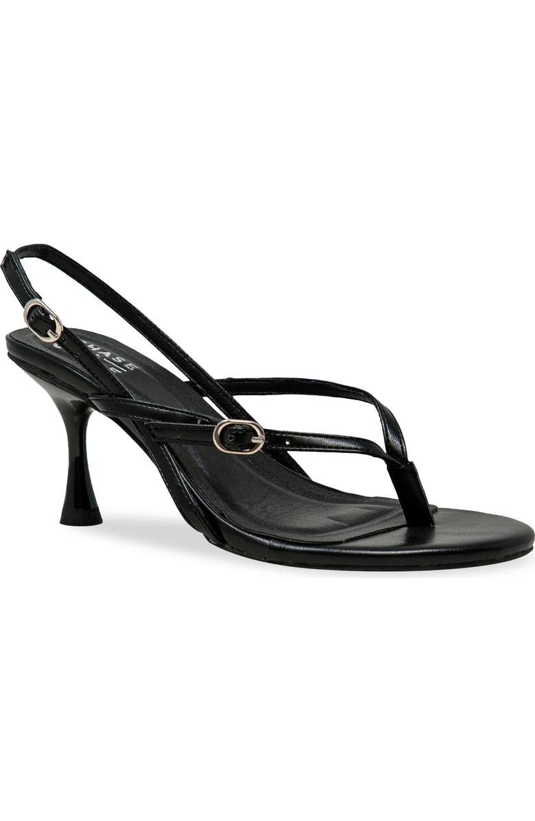 CHASE AND CHLOE Nadine Slingback Sandal, Main, color, Black Pu