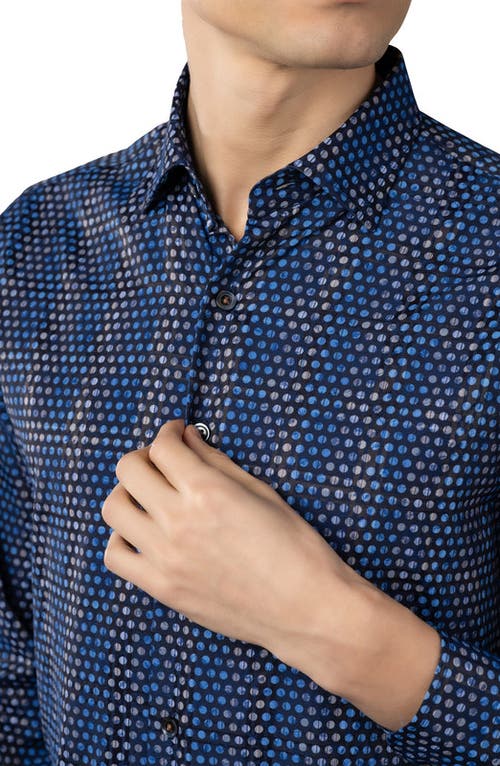 Luchiano Visconti Circle Shirt In Blue