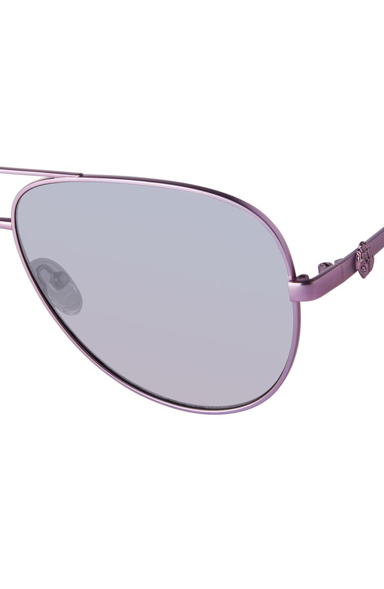 Kurt Geiger London Shoreditch 62mm Oversize Aviator Sunglasses, Alternate, color, Lilac/ Violet Decor Ar