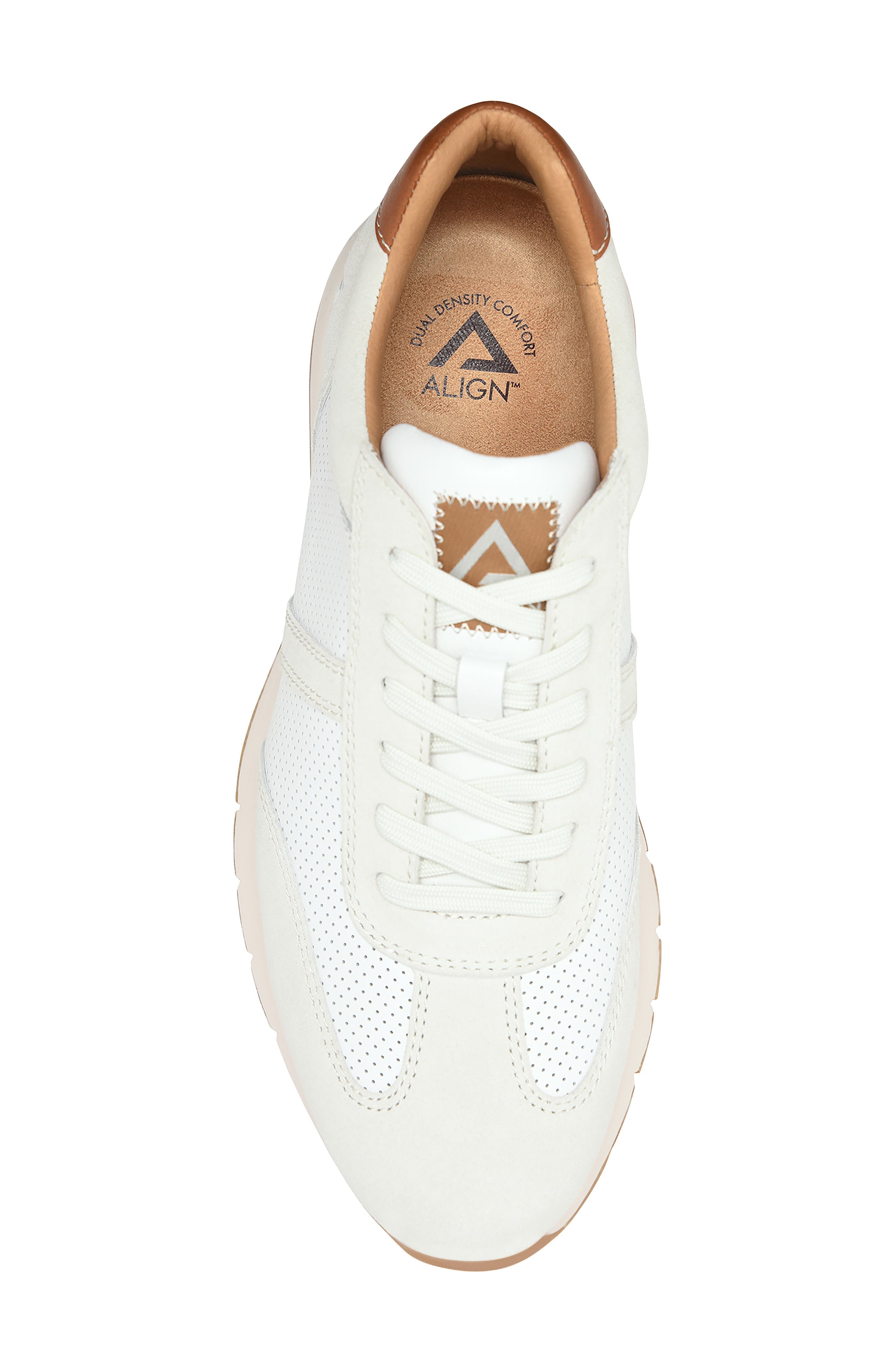 Hudson Faux Leather Sneaker, Alternate, color, WHITE/COR LUGGAGE