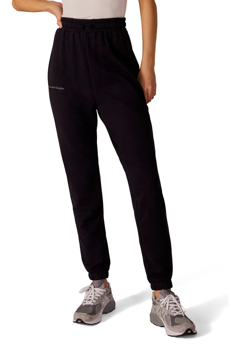 The Sara High Waist Joggers, Main, color, BLACK